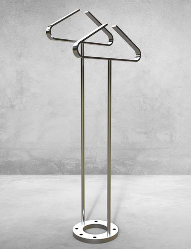 Bodenstehender stummer Diener - YOU AND ME 1 - INSILVIS - Edelstahl / Marmor / modern