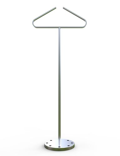 Bodenstehender stummer Diener - UNICUM 1 - INSILVIS - Edelstahl / Marmor / modern