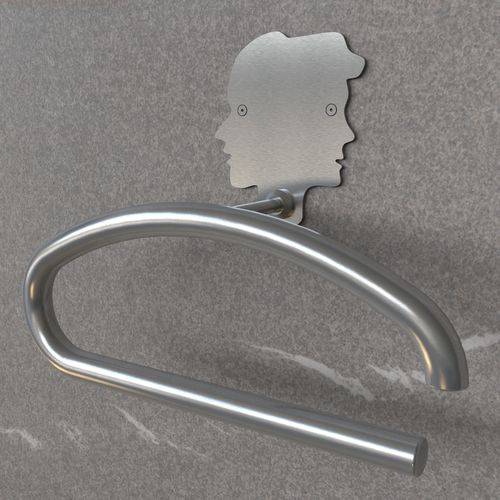 Wandmontierter stummer Diener - IMPERFECTION 2D - INSILVIS - Edelstahl / modern