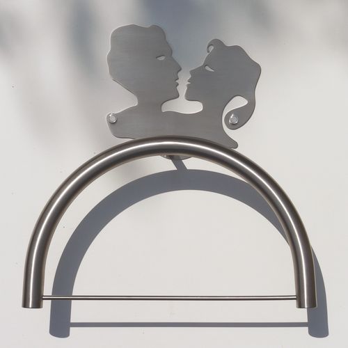 Wandmontierter stummer Diener - KISSME - INSILVIS - Metall / modern