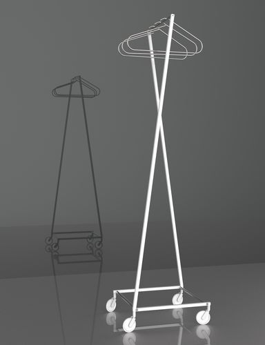 Moderner Kleiderständer - SUNCHARIOT J MOBILE - INSILVIS - Stahl / Edelstahl / mit Rollen