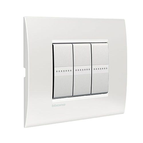 Drucktaster-Schalter - LIVINGLIGHT AIR - Bticino - Einbau / 3-fach / Metall