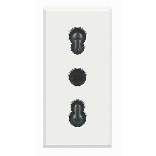 Wandmontierte Steckdose - HD4180 - Bticino - Edelstahl / Glas / Leder
