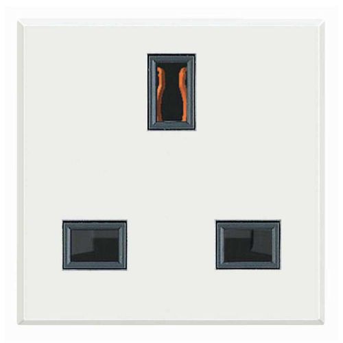 Wandmontierte Steckdose - HD4150 - Bticino - Edelstahl / Glas / Leder