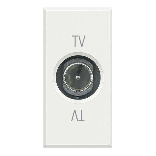 Antennensteckdose - HD4202D - Bticino - wandmontiert / Edelstahl / Glas