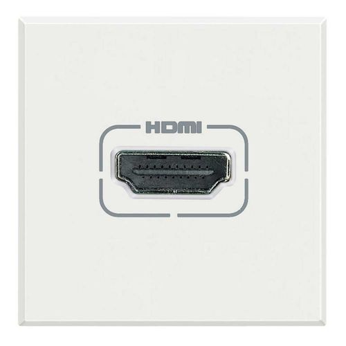 HDMI-Steckdose - HD4285 - Bticino - wandmontiert / Edelstahl / Glas