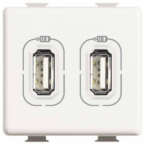 USB-Steckdose - AM5285C3 - Bticino - doppelt / wandmontiert / klassisch