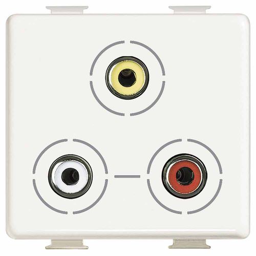 Elektrische Steckdose - AM4284 - Bticino - Audio / 3-fach / wandmontiert