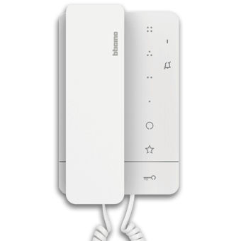 Weiße Audio-Türsprechanlage - 100A16M - Bticino - für den Innenraum / per Telefon bedienbar / für Zugangskontrolle
