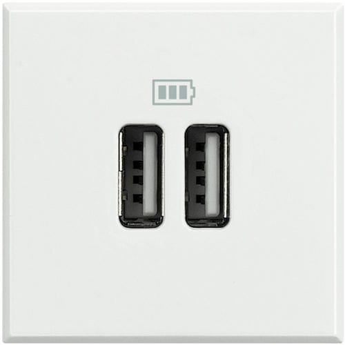 USB-Steckdose - HD4285C2 - Bticino - doppelt / wandmontiert / Edelstahl