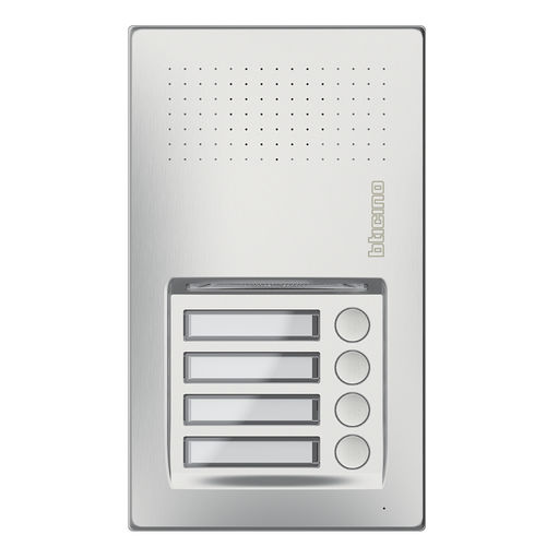 Edelstahl-Türstation - 343102 - Bticino - Einbau / für Außenbereich / ohne Kamera
