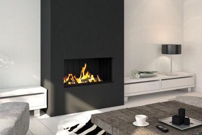 Gaskamin - KOMBIFIRE - dim\'ora - Multibrennstoff / Holz / modern