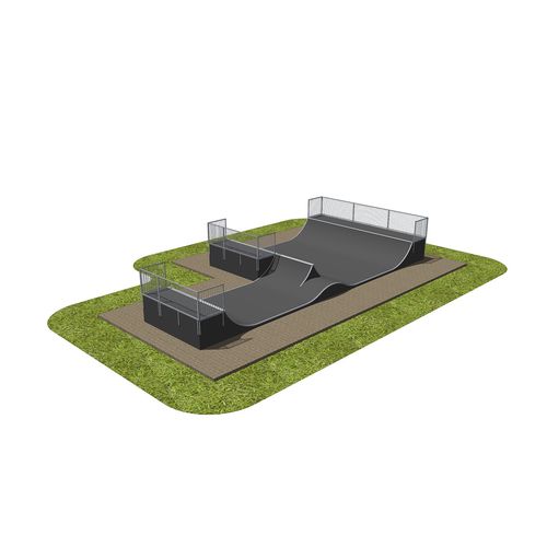 Mini Rampe / Holz - MODULAR : 131218 - Techramps - für Skatepark