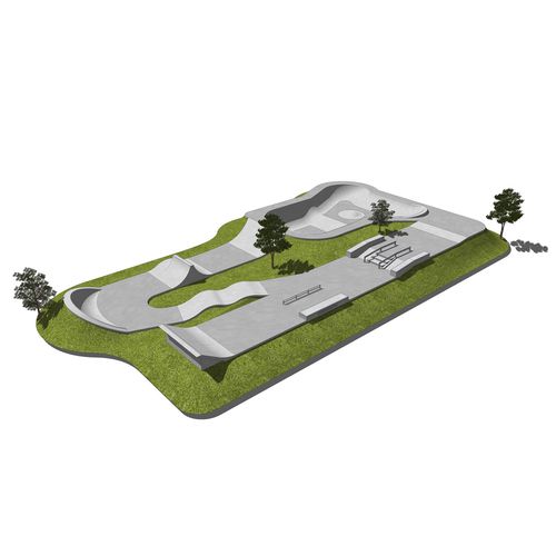 Beton-Skatepark - CONCRETE : 600M2 - Techramps - monolithisch