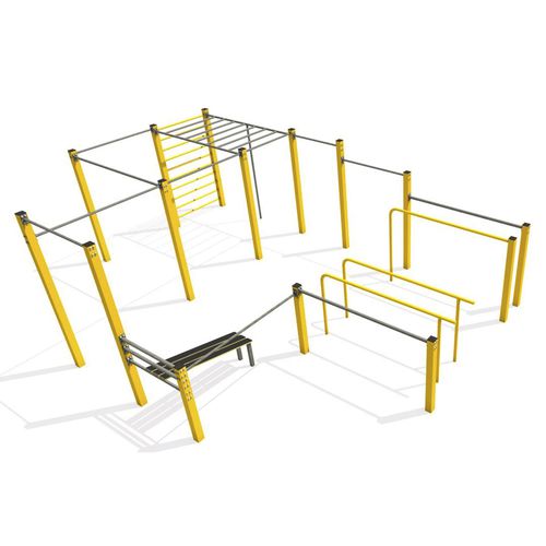 Street Workout Park / für öffentliche Bereiche - FLOWPARKS : CUSTOM STANDARD M - Techramps - für sportliche Aktivität / für Spielplätze / Abduktion