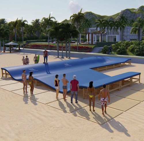 Wavetyp-Skatepark - WAVEPARK : W6 - Techramps - Verbundwerkstoff