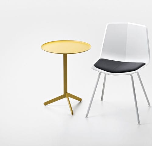 Moderner Lampentisch - PIC  - MAXDESIGN - MDF / Stahl / rund