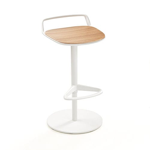 Moderner Barhocker - APPIA WORK - MAXDESIGN - Leder / Kunstleder / Gestell aus Aluminiumguss