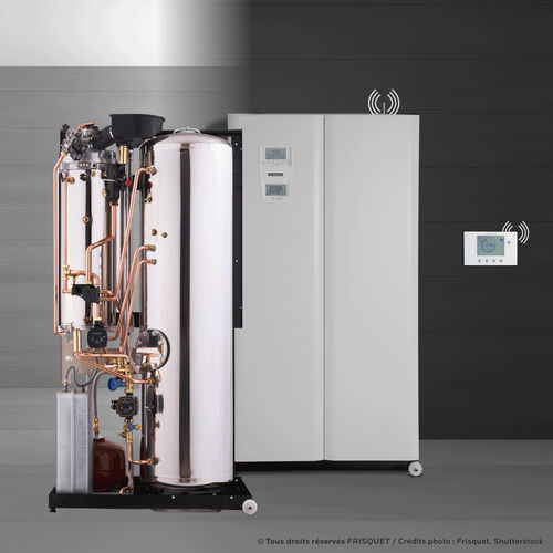 Gas-Heizkessel - HYDROCONFORT SOLAIRE CONDENSATION VISIO® - FRISQUET - Solar / mit thermischer Solaranlage / Wohnbereich