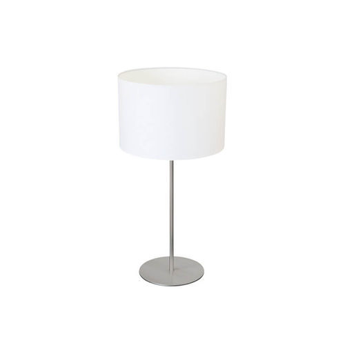 Tischlampe - TOSCA - BROSSIER SADERNE - aus verchromtem Metall / gebürstetes Metall / Stoff