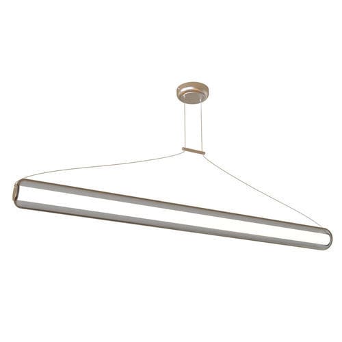 Hängelampe - ALVA - BROSSIER SADERNE - Stahl / gebürstetes Aluminium / Glas