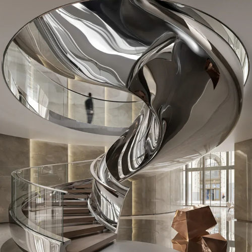 Spindeltreppe - STERLING - Marretti - mit Stufen aus Eiche / mit Metallstruktur / Holz