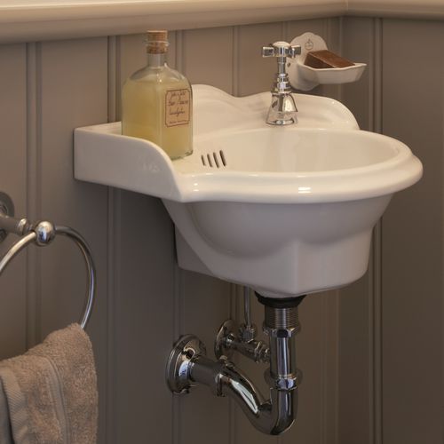 Wand-Waschbecken - LONDON CLOAKROOM - Kenny&Mason - Porzellan / handgefertigt / Hochglanz