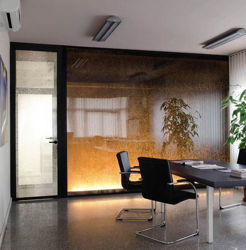Abnehmbare Trennwand - KOROS - BENCORE - Aluminium / Gipskarton / Metall