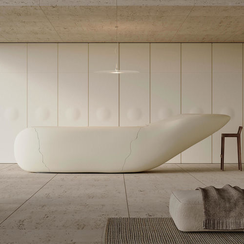Moderne Kücheninsel - ETHEREA - minotti cucine - minimalistisch / Corian® / Mineralwerkstoff