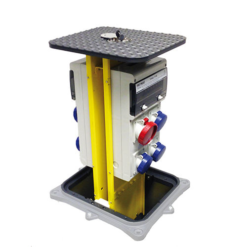 Stromversorgungs-Sperrpfosten - B4030 60 - PILOMAT - versenkbar / halbautomatisch / Stahl