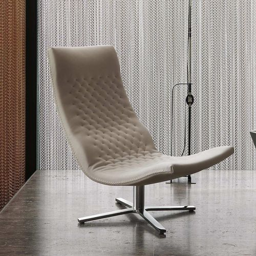 Moderner Sessel - DS-51 Slim - de Sede AG - Stoff / Leder / mit Fußstütze
