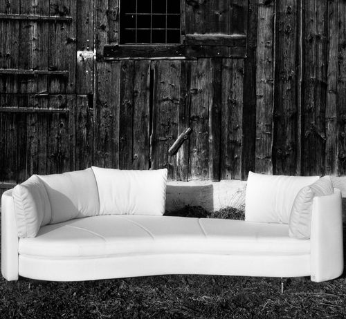 Halbrundes Sofa - DS-167 Island - de Sede AG - modern / Leder / schwarz
