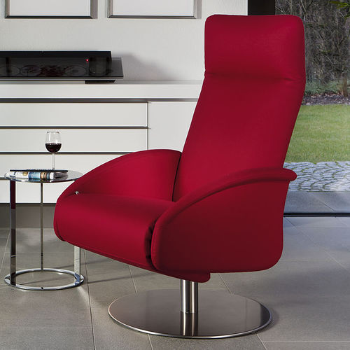 Moderner Relaxsessel - CLIFF - ipdesign - Leder / Stoff / mit Fußstütze