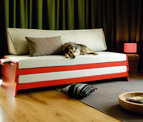 Bettsofa - STAPLE 01 - Richard Lampert - modern / Stoff / mit ausziehbarem Bett
