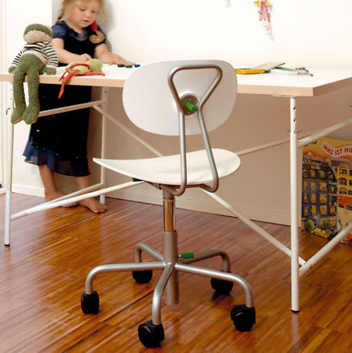 Moderner Bürostuhl - TURTLE - Richard Lampert - Metall / für Kinder / regelbar