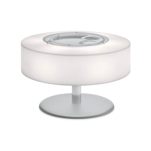 Moderner Couchtisch - ATOLLO TAVOLO - modo luce - aus lackiertem Metall / Polyethylen / rund