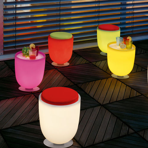 Modernes Sitzkissen - CAMPANONE - modo luce - Kunststoff / beleuchtet / für Außenbereich