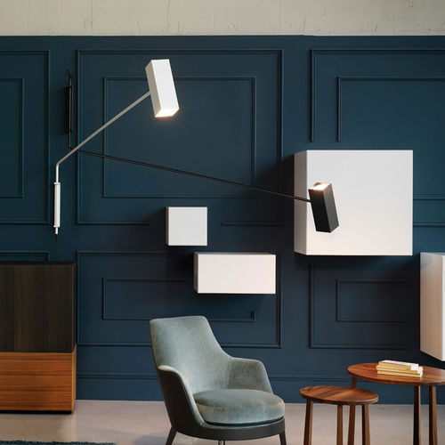 Moderne Wandleuchte - DEJAVÚ - modo luce - für den Innenraum / aus lackiertem Metall / orientierbar