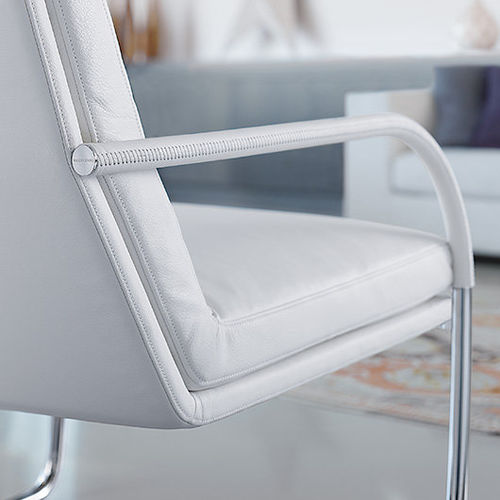 Moderner Sessel - GEORGE - Walter Knoll - Leder / mit Kufengestell