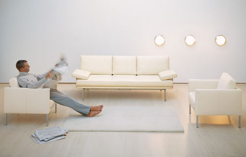 Moderner Sessel - LIVING PLATFORM - Walter Knoll - Leder