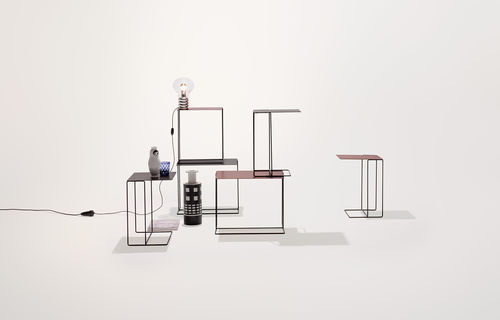 Moderner Beistelltisch - OKI - Walter Knoll - Kupfer / Bronze / rechteckig
