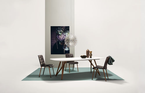 Moderner Stuhl - LIZ - Walter Knoll - für den Innenraum / Stoff / Leder