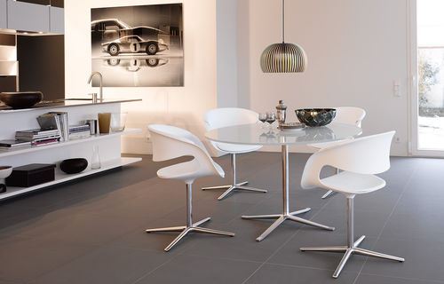 Moderner Stuhl - LOX - Walter Knoll - für den Innenraum / Stoff / Leder
