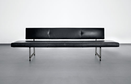 Moderne Polsterbank - FOSTER 510 - Walter Knoll - Leder / mit Rückenlehne / schwarz