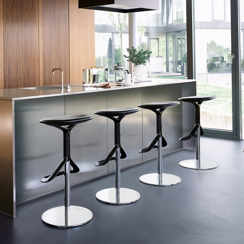 Moderner Barhocker - LOX - Walter Knoll - Gestell aus Stahl / drehbar