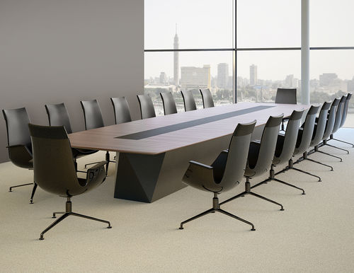 Moderner Besprechungstisch - SCALE-MEDIA - Walter Knoll - Holz / rechteckig / für professionellen Einsatz