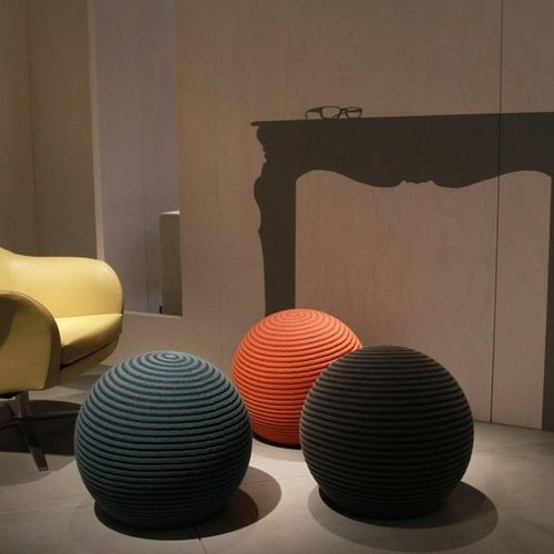 Sitzkissen / originelles Design - BEANIE  - MONTIS - Wolle / Contract / grau