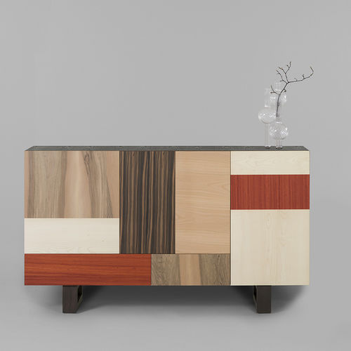 Modernes Sideboard - Fantesca - MORELATO - Padouk / Holzfurnier / Nussbaum