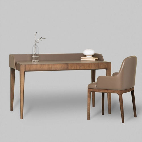 Bodenstehender Schreibtisch - Bellagio - MORELATO - modern / Leder / Esche