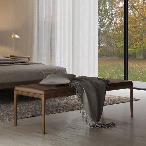 Moderne Polsterbank - Bellagio - MORELATO - Stoff / Leder / Gestell aus Esche